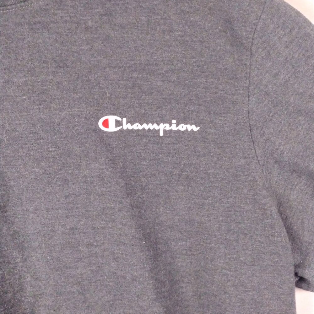 Champion Men's Graphic Tee, 2XL‎ Charcoal Gray Embroidered Logo Crewneck - Picture 6 of 8